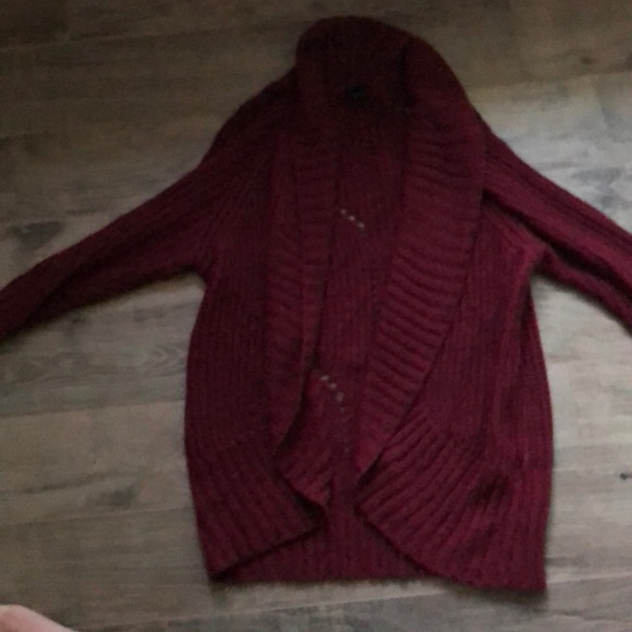 Rue21 Sweaters - Crochet maroon cardigan Rue21 Sweaters - Crochet maroon cardigan